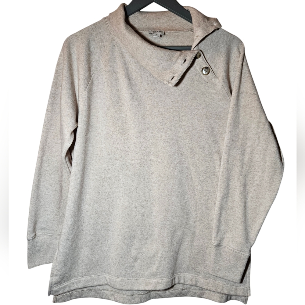 J. Crew Cowl‎ Button Neck Sweatshirt